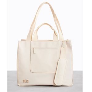 NWT BEIS The East/West Tote - Fall Collection in BEIGE